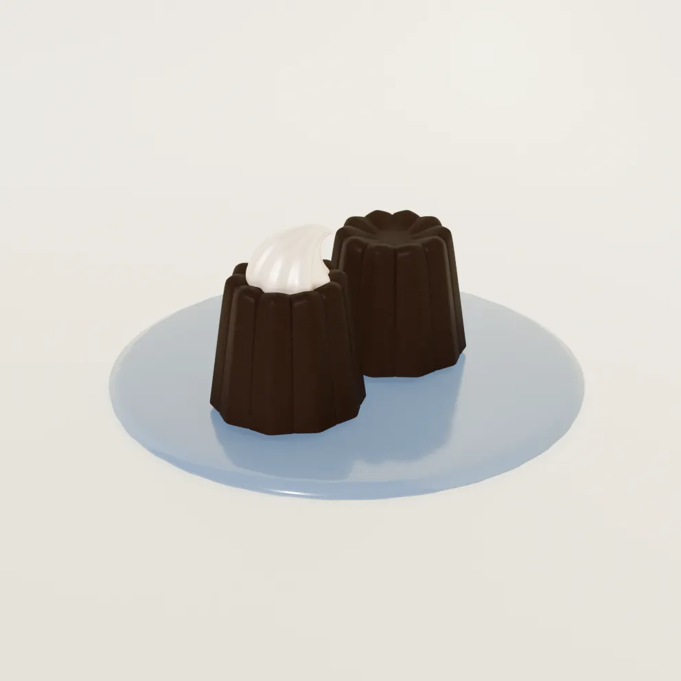 〈自主制作〉3DCG カヌレ